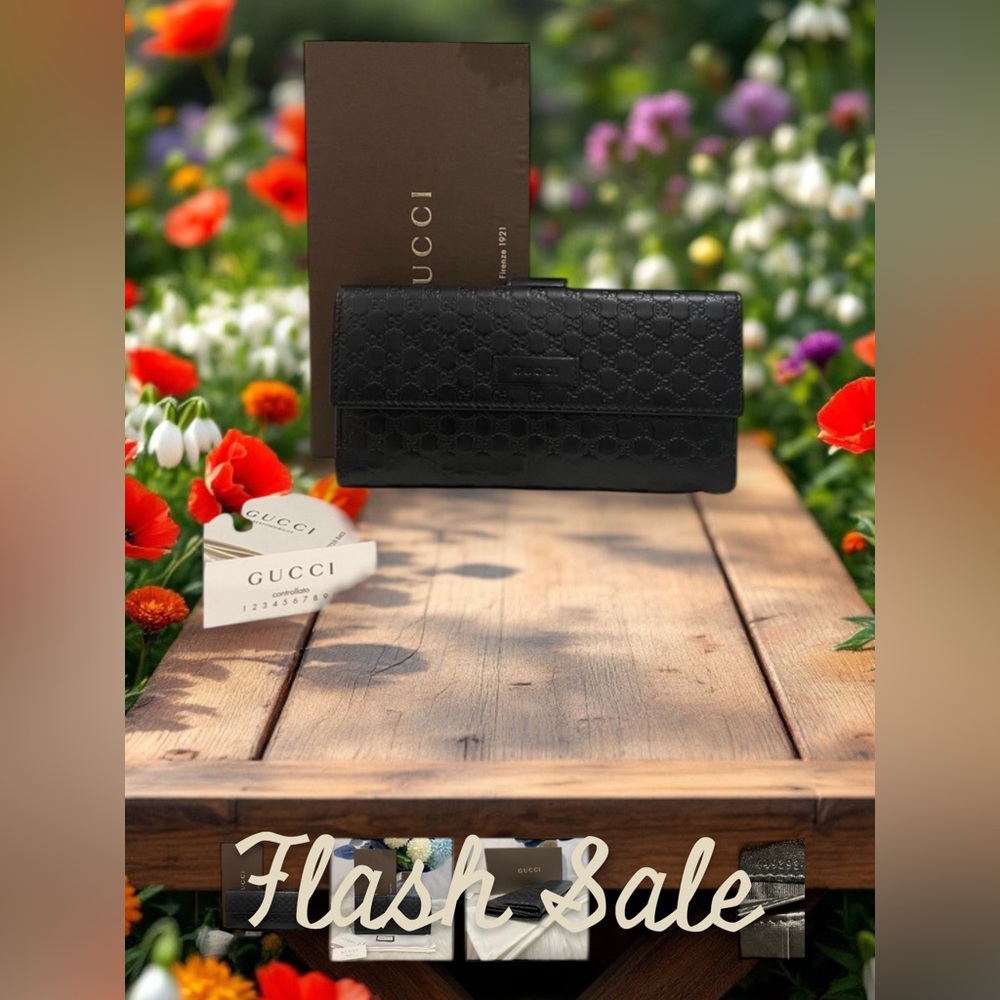 🔥 Gucci Black Embossed Women's Wallet - Picture 12 of 12